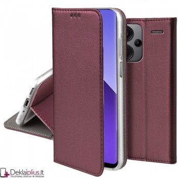 Telone dirbtinos odos dėklas - bordo spalvos (Xiaomi Redmi Note 13 Pro Plus)
